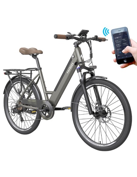 Vélo électrique de ville pas à pas FAFREES F26 Pro 26'' Gris