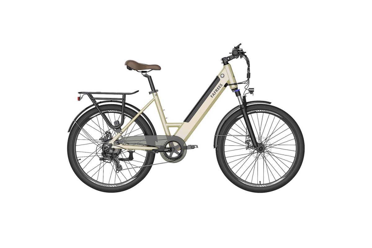 Vélo électrique de ville pas à pas FAFREES F26 Pro 26'' Doré