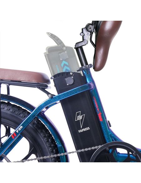 FAFREES F20 Pro Vélo Électrique 20 Pouces 25Km/h 36V 18AH 250W - Bleu Profond