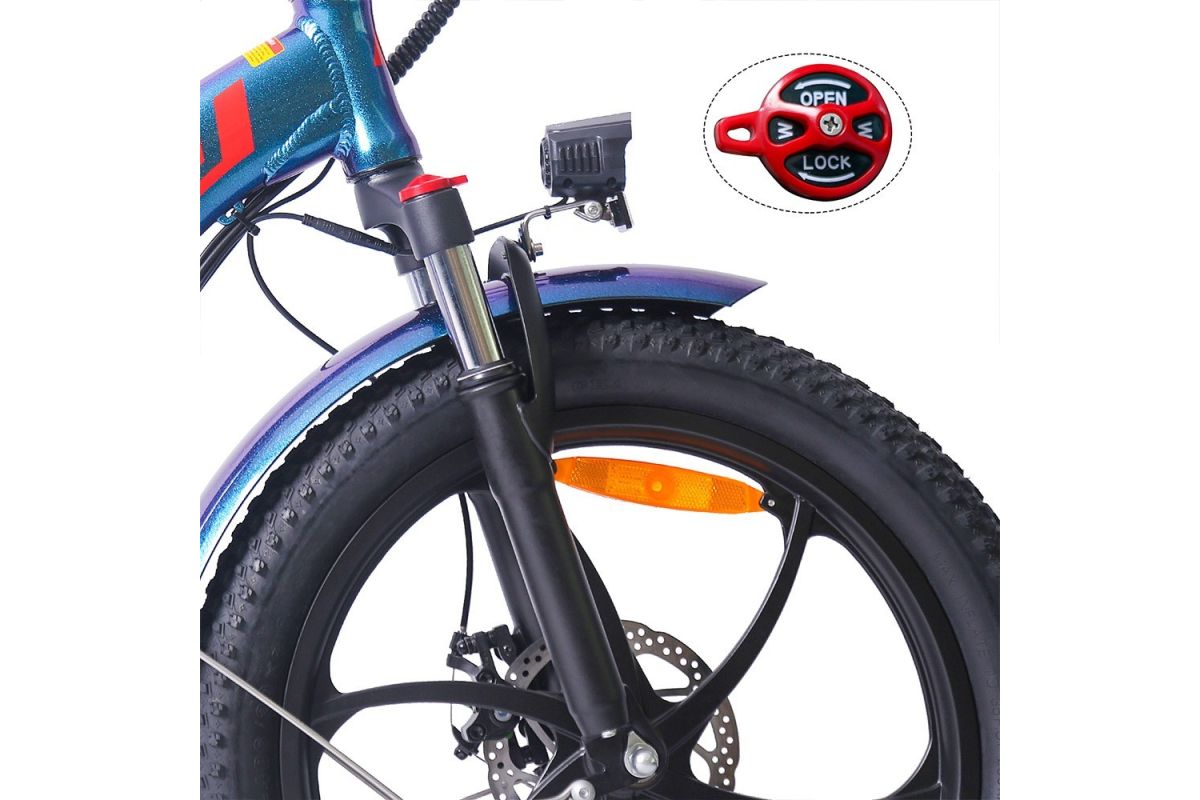 FAFREES F20 Pro Vélo Électrique 20 Pouces 25Km/h 36V 18AH 250W - Bleu Profond