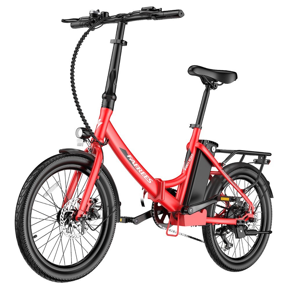 FAFREES F20 Light E-bike 20 Pouces 250W 36V 14.5AH 25Km/h Vitesse Rouge