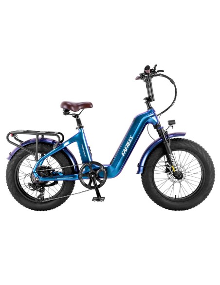 Vélo Electrique FAFREES F20 Master E-bike 20*4.0 Pneu 500W Bleu