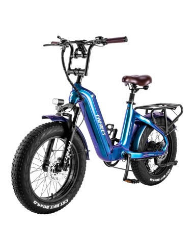 Vélo Electrique FAFREES F20 Master E-bike 20*4.0 Pneu 500W Bleu