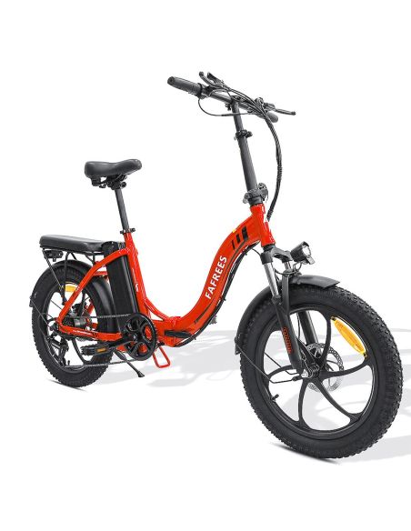 Vélo électrique FAFREES F20 Vélo électrique à cadre pliant de 20 pouces - Rouge