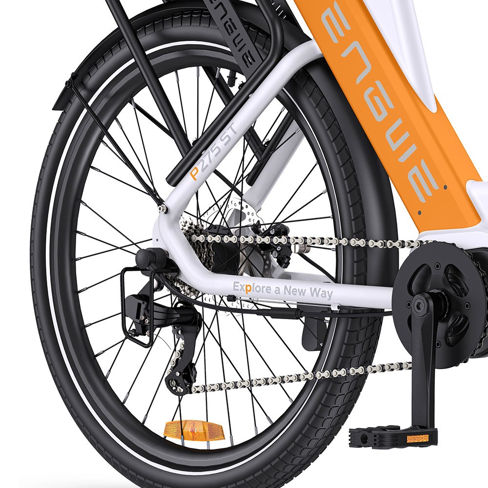 Vélo électrique ENGWE P275 St - Autonomie de 250 km - Couleur Blanc Orange 2