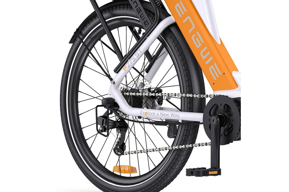 Vélo électrique ENGWE P275 St - Autonomie de 250 km - Couleur Blanc Orange