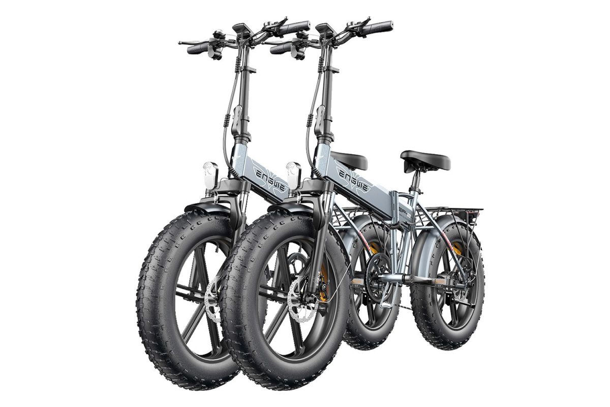 Deux Vélos de Montagne Électrique ENGWE EP-2 PRO Pliant 20 Pouces Gros Pneus 750W 13Ah  42Km/h Gris