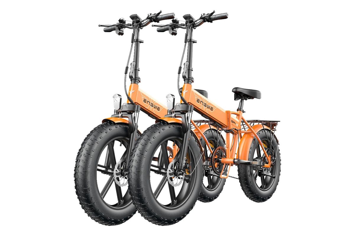 Deux Vélos de Montagne Électrique ENGWE EP-2 PRO Pliant 20 Pouces Gros Pneus 750W 13Ah  42Km/h Orange