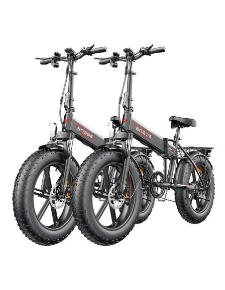 Deux Vélos de Montagne Électrique ENGWE EP-2 PRO Pliant 20 Pouces Gros Pneus 750W 13Ah  42Km/h Noir