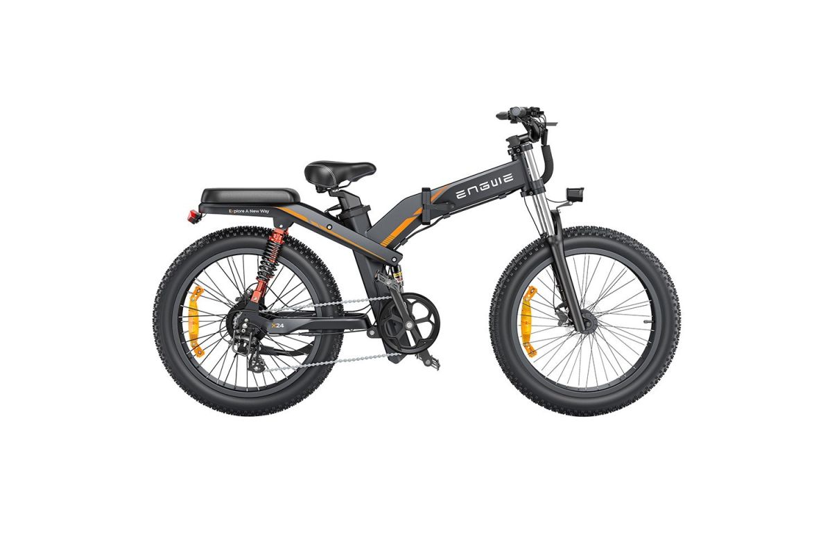 Vélo Électrique ENGWE X24 - 1000W - 50 km/h - Pneus 24 Pouces - Double Batterie 48V 29.2Ah - Couleur Noir