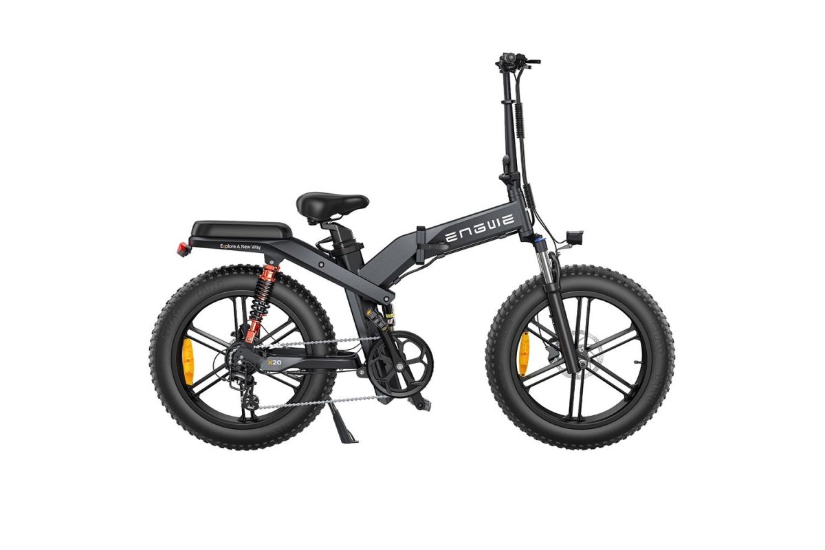 Vélo Électrique ENGWE X20 - Moteur 750W, Vitesse 42km/h, Pneus 20 pouces, Double Batterie 22.2Ah - Noir