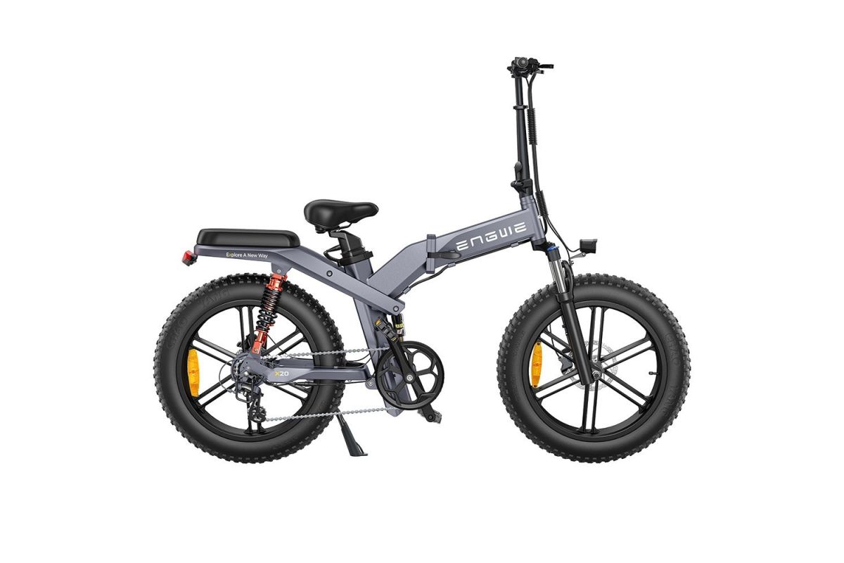 Vélo Électrique ENGWE X20 - Moteur 750W, Vitesse 42 km/h, Pneus 20 pouces, Double Batterie 22.2Ah - Gris