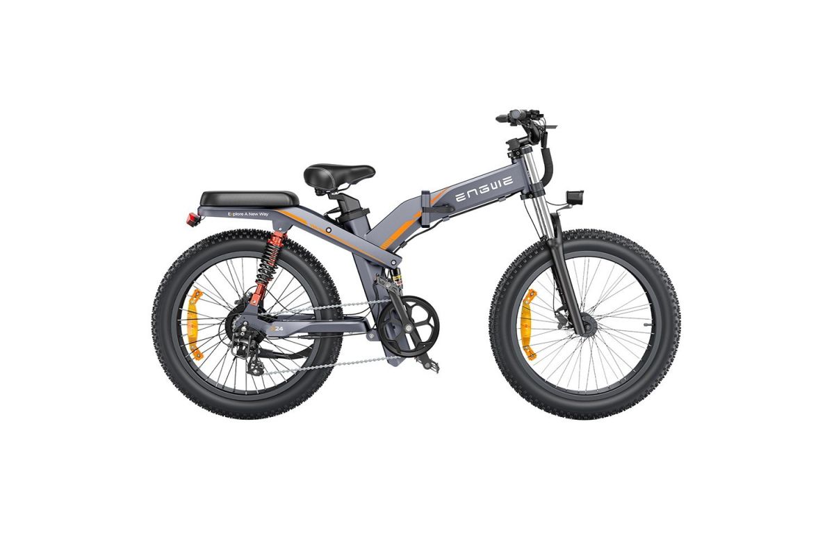 Vélo Électrique ENGWE X24 - 1000W - 50 km/h - Pneus 24 Pouces - Double Batterie 48V 29.2Ah - Couleur Gris