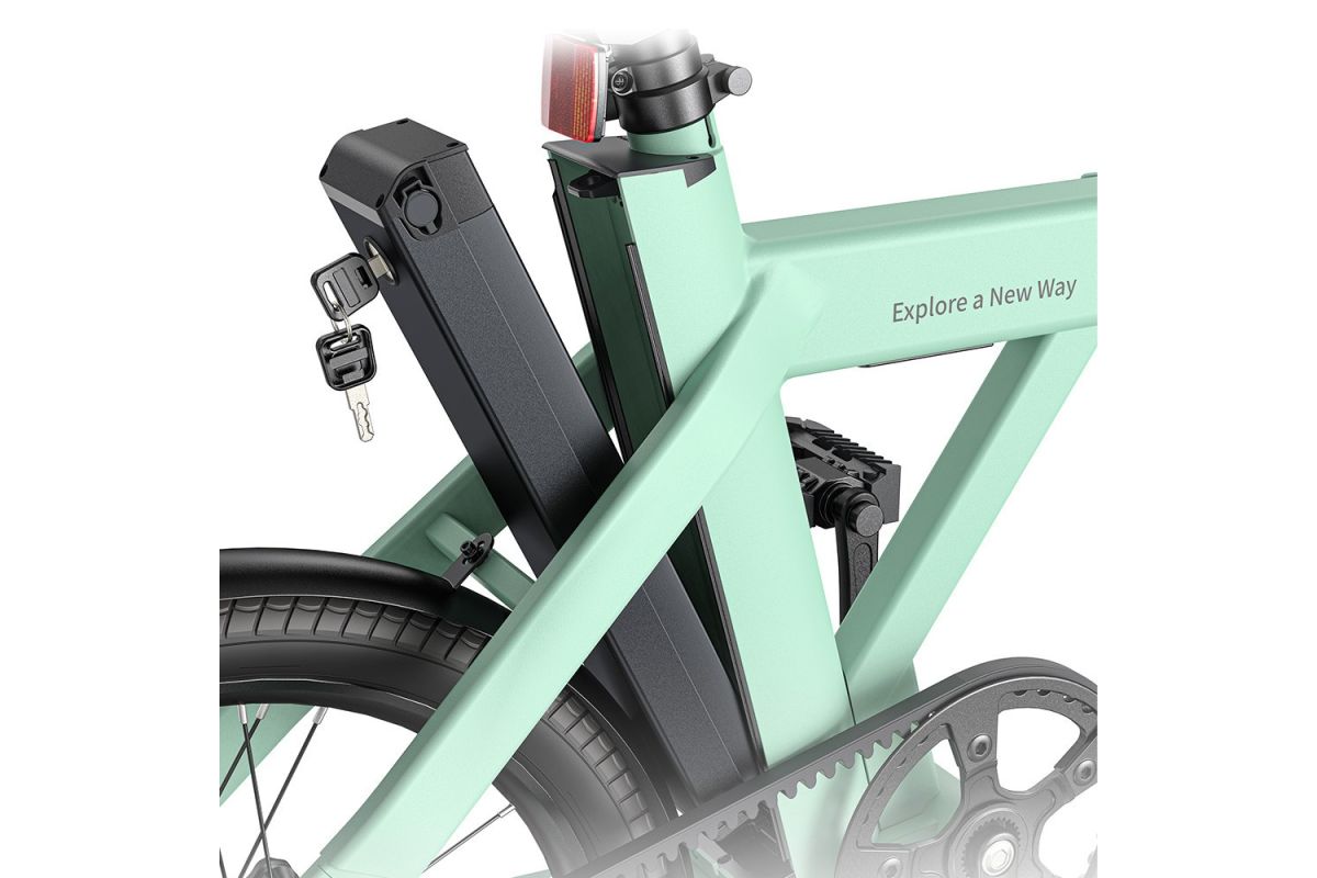Vélo électrique ENGWE P20 Vert avec Capteur de couple plus Ceinture en carbone 100KM d'autonomie