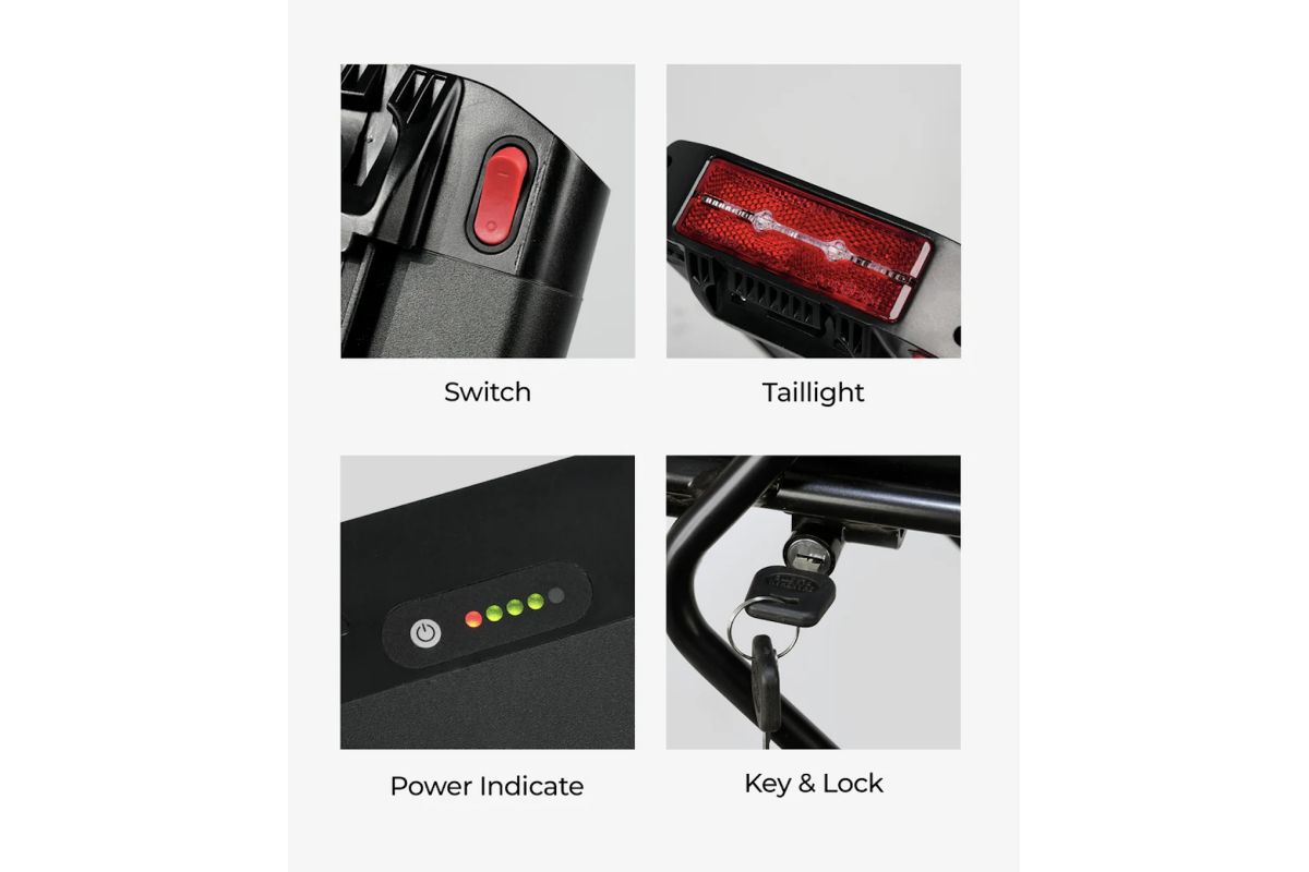 Porte bagage avec batterie 13AH pour le ENGWE EP2 Pro