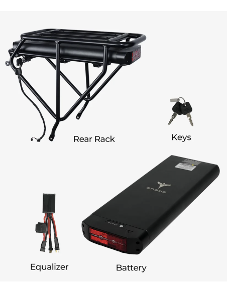 Porte bagage avec batterie 13AH pour le ENGWE EP2 Pro Porte bagage avec batterie 13AH pour le ENGWE EP2 Pro