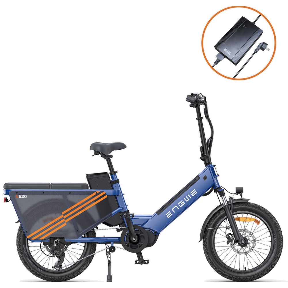 Vélo Cargo Électrique ENGWE LE20 Bleu 250W 1 Batterie 19.2AH