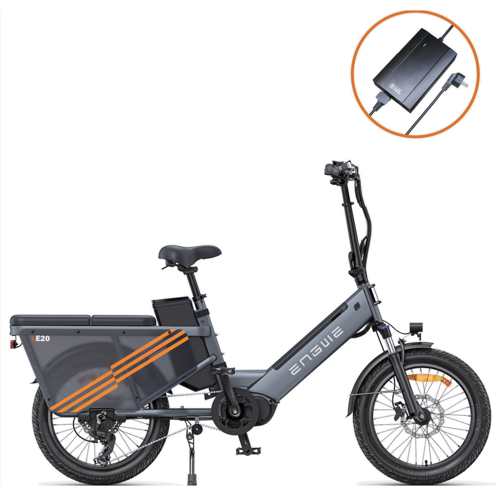 Vélo Cargo Électrique ENGWE LE20 Bleu VERSION PASSAGER 250W 1 Batterie 19.2AH