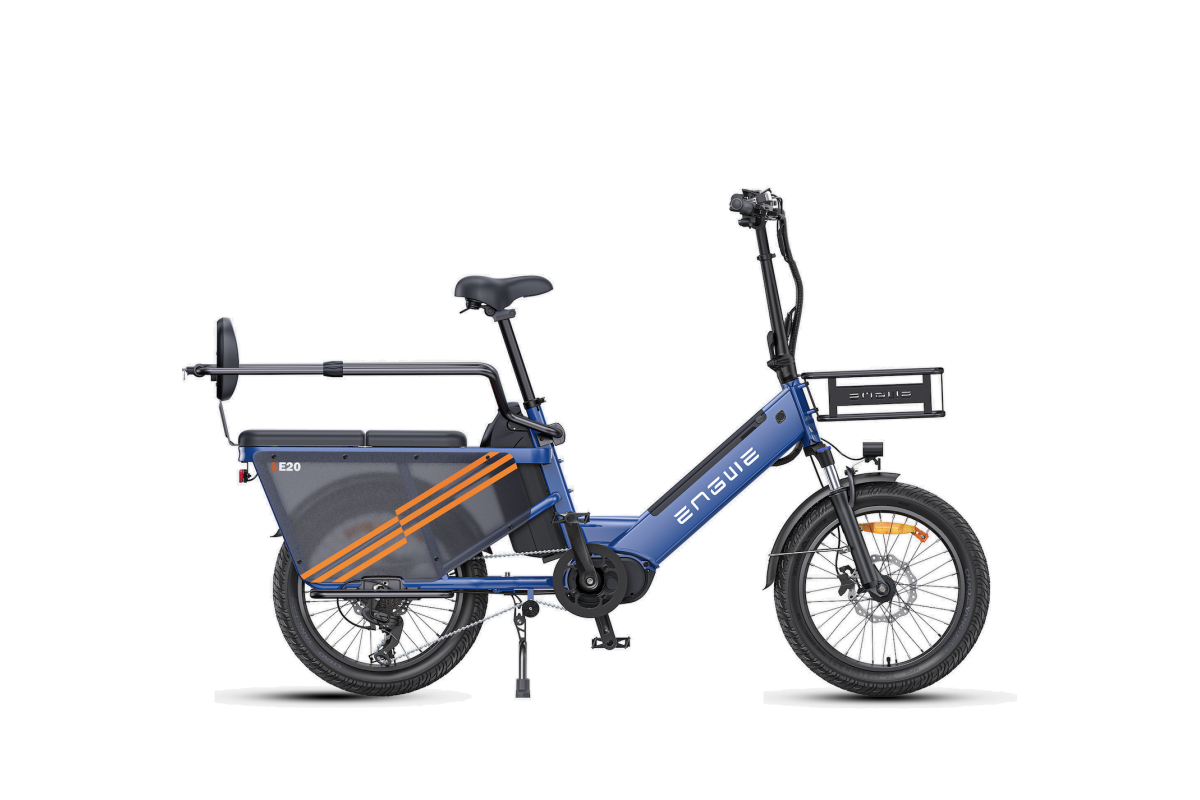 Vélo Cargo Électrique ENGWE LE20 Bleu VERSION PASSAGER 250W 1 Batterie 19.2AH