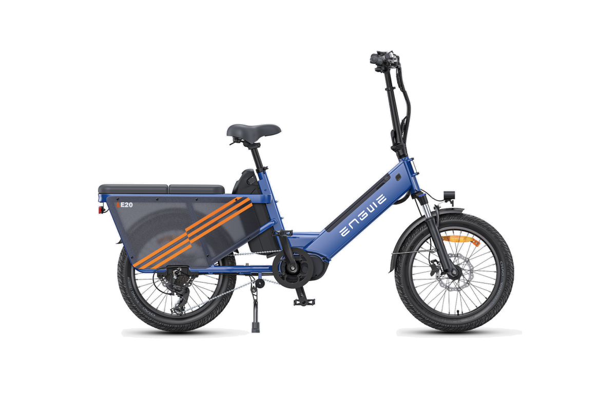 Vélo Cargo Électrique ENGWE LE20 Gris VERSION PASSAGER 250W 1 Batterie 19.2AH