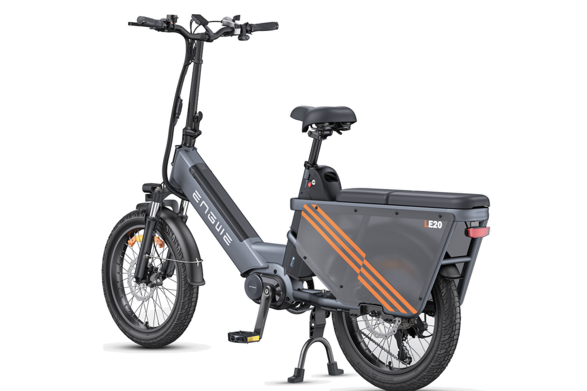 Vélo Cargo Électrique ENGWE LE20 Gris VERSION PASSAGER 250W 1 Batterie 19.2AH