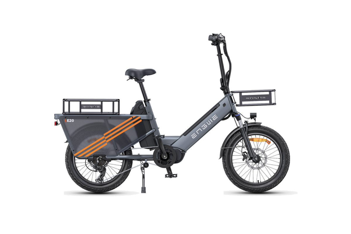 Vélo Cargo Électrique ENGWE LE20 Gris VERSION PASSAGER 250W 1 Batterie 19.2AH