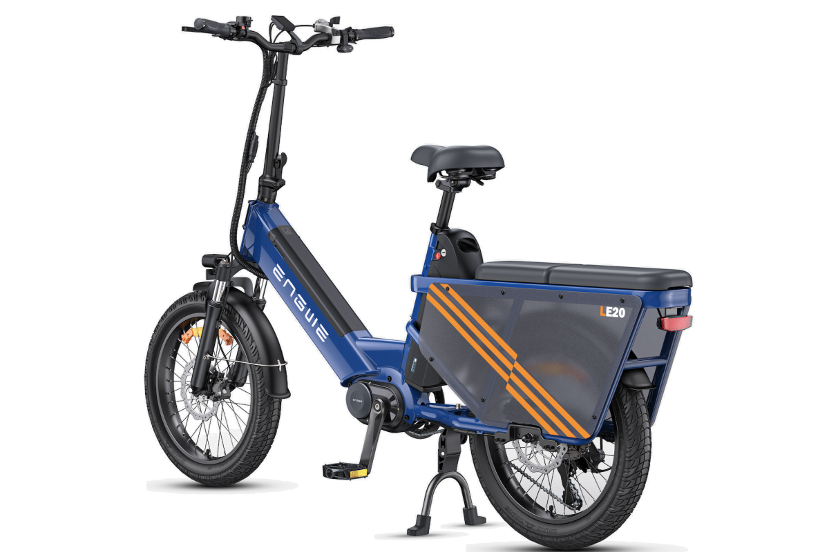 Vélo Cargo Électrique ENGWE LE20 Gris VERSION PASSAGER 250W 1 Batterie 19.2AH