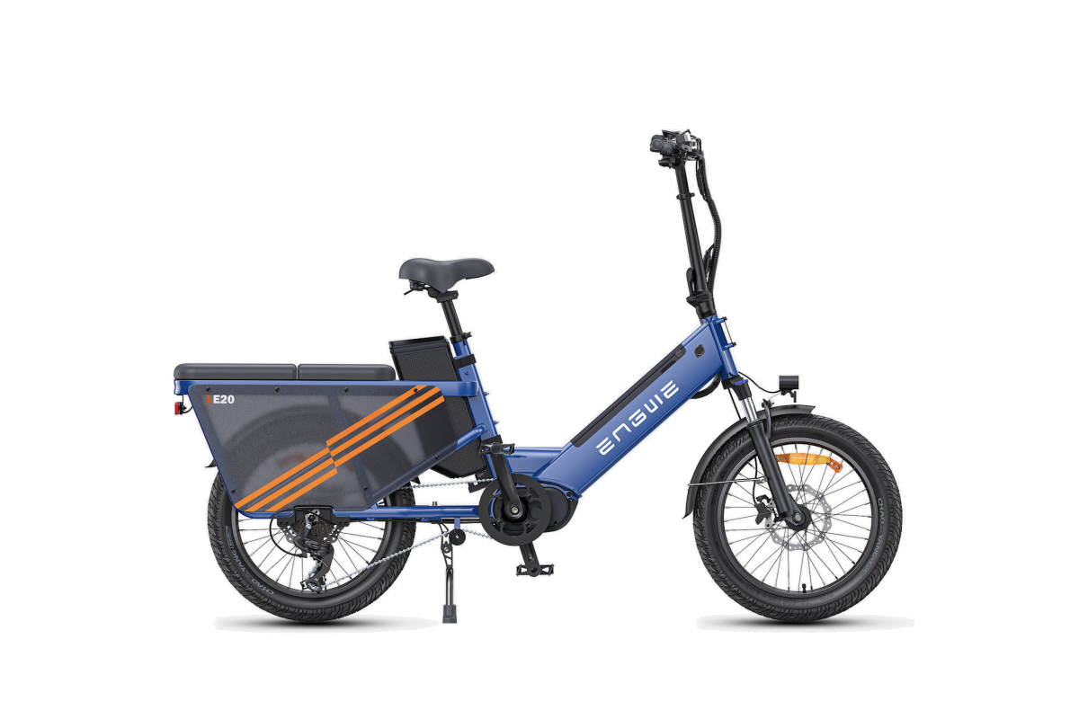 Vélo Cargo Électrique ENGWE LE20 Gris VERSION PASSAGER 250W 1 Batterie 19.2AH