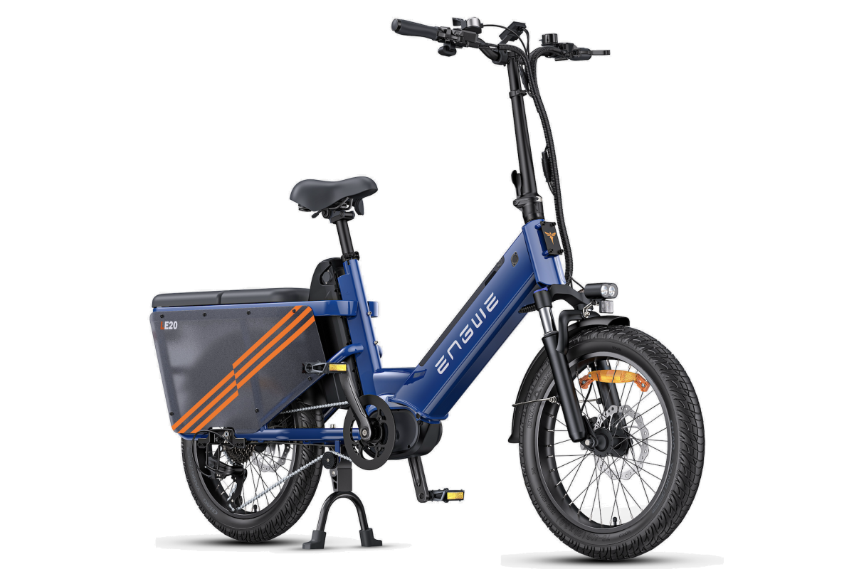 Vélo Cargo Électrique ENGWE LE20 Gris VERSION PASSAGER 250W 1 Batterie 19.2AH