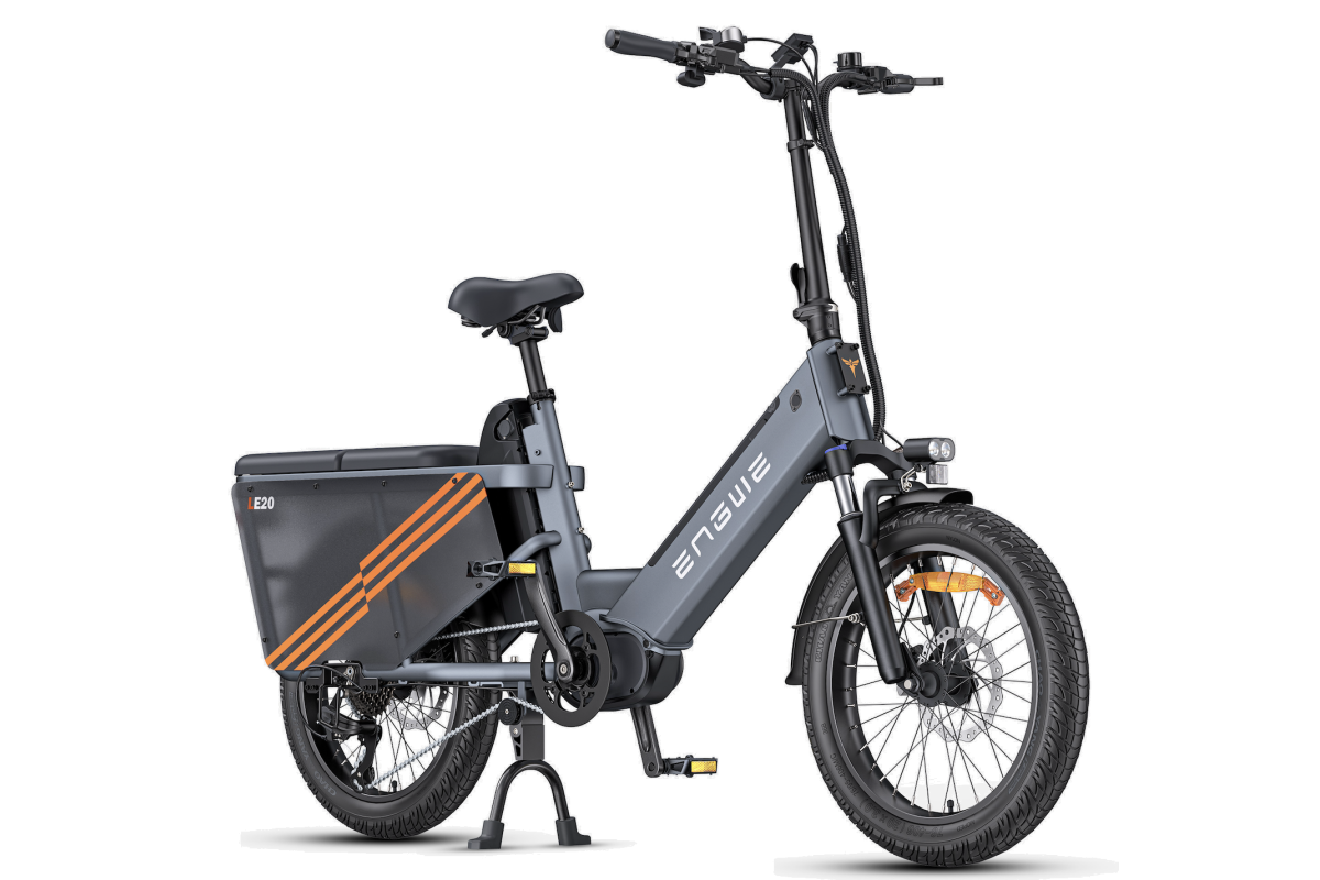 Vélo Cargo Électrique ENGWE LE20 Gris VERSION PASSAGER 250W 1 Batterie 19.2AH