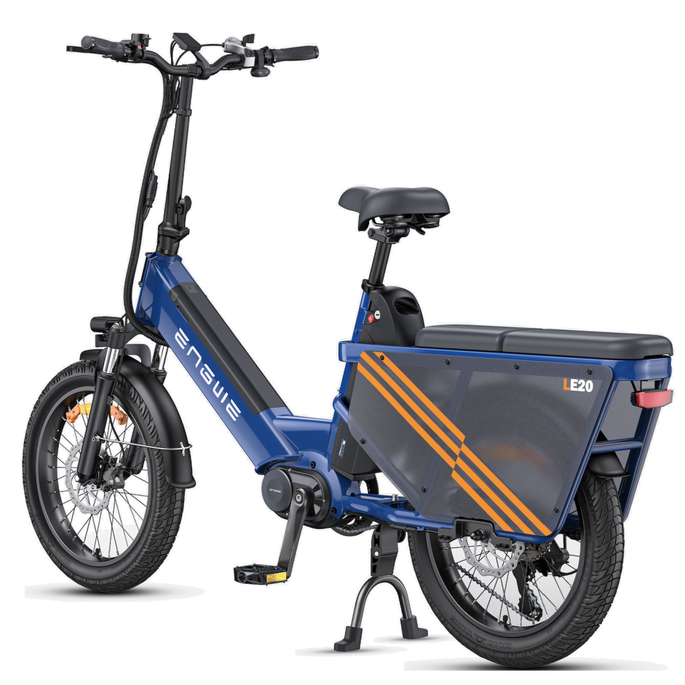 Vélo Cargo Électrique ENGWE LE20 Gris VERSION PASSAGER 250W 2 Batteries 38.4AH 2