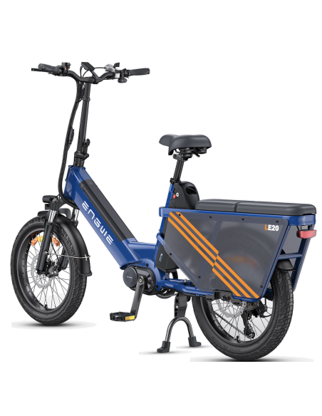 Vélo Cargo Électrique ENGWE LE20 Gris VERSION PASSAGER 250W 2 Batteries 38.4AH