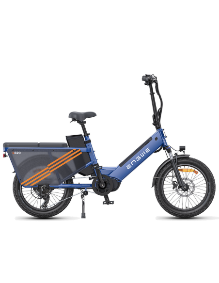 Vélo Cargo Électrique ENGWE LE20 Gris VERSION PASSAGER 250W 2 Batteries 38.4AH