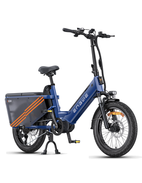 Vélo Cargo Électrique ENGWE LE20 Gris VERSION PASSAGER 250W 2 Batteries 38.4AH