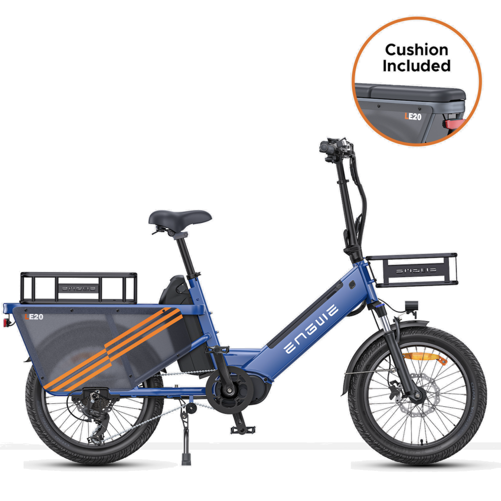 Vélo Cargo Électrique ENGWE LE20 Bleu VERSION CHARGEMENT 250W 1 Batterie 19.2AH