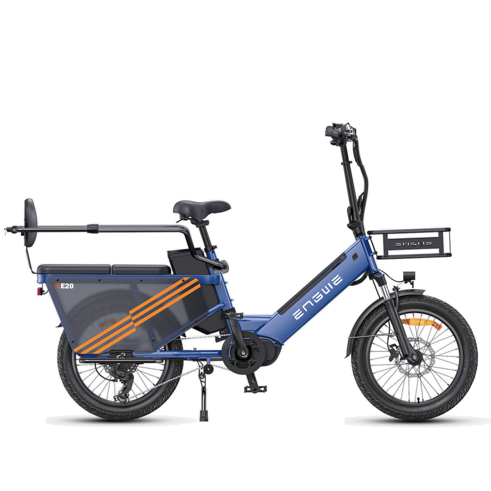 Vélo Cargo Électrique ENGWE LE20 Gris VERSION CHARGEMENT 250W 2 Batteries 38.4AH