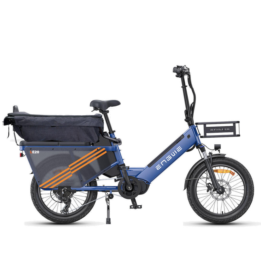 Vélo Cargo Électrique ENGWE LE20 Gris VERSION CHARGEMENT 250W 2 Batteries 38.4AH 2