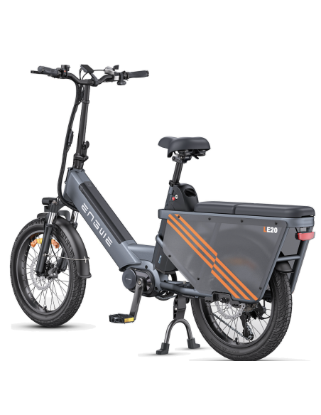 Vélo Cargo Électrique ENGWE LE20 Gris VERSION CHARGEMENT 250W 2 Batteries 38.4AH