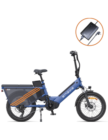 Vélo Cargo Électrique ENGWE LE20 Gris VERSION CHARGEMENT 250W 2 Batteries 38.4AH