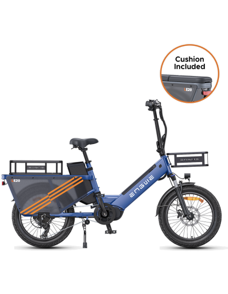 Vélo Cargo Électrique ENGWE LE20 Gris VERSION CHARGEMENT 250W 2 Batteries 38.4AH