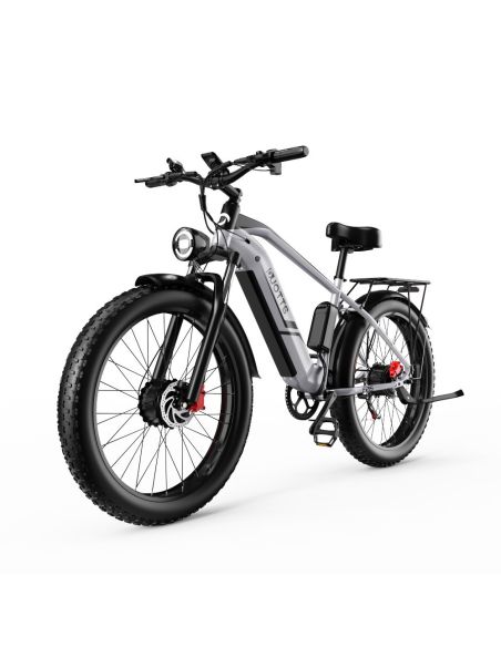 Vélo Electrique DUOTTS F26 Argent 26 pouces 50km/h 48V 20Ah 750W Double Moteur