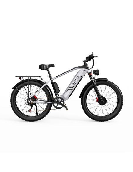 Vélo Electrique DUOTTS F26 Argent 26 pouces 50km/h 48V 20Ah 750W Double Moteur