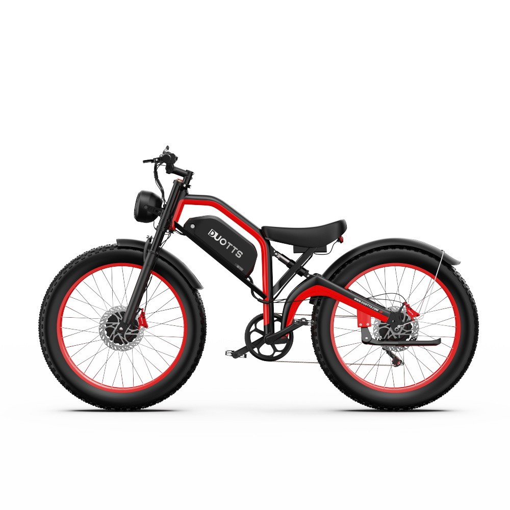 Vélo Electrique DUOTTS N26 2024 Rouge 26 pouces 55km/h 48V 20Ah Double Moteur 750W 2