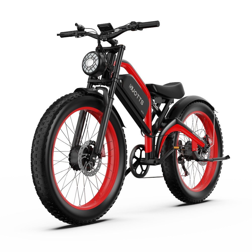 Vélo Electrique DUOTTS N26 2024 Rouge 26 pouces 55km/h 48V 20Ah Double Moteur 750W