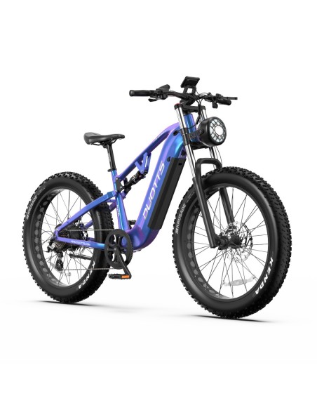 Vélo Electrique DUOTTS E26 Bleu-Violet 26 pouces 55km/h 48V 20Ah 750W Double Moteur