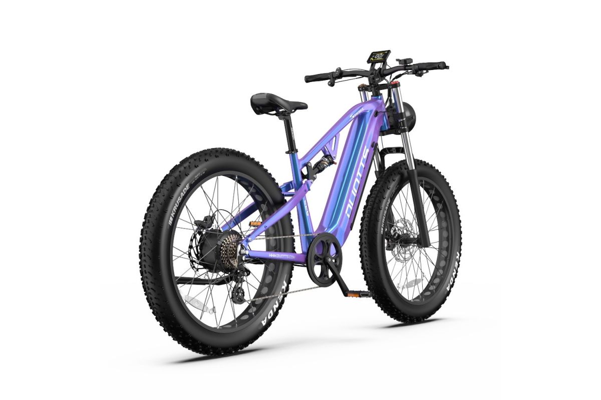 Vélo Electrique DUOTTS E26 Bleu-Violet 26 pouces 55km/h 48V 20Ah 750W Double Moteur