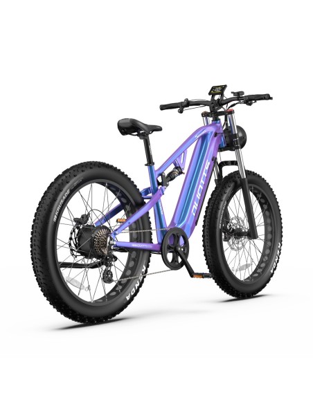 Vélo Electrique DUOTTS E26 Bleu-Violet 26 pouces 55km/h 48V 20Ah 750W Double Moteur