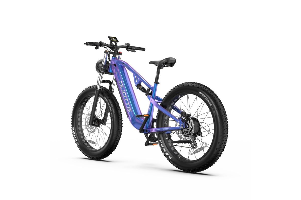 Vélo Electrique DUOTTS E26 Bleu-Violet 26 pouces 55km/h 48V 20Ah 750W Double Moteur