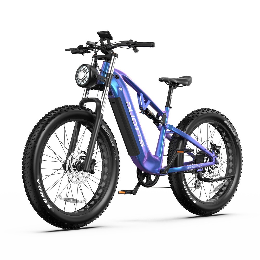 Vélo Electrique DUOTTS E26 Bleu-Violet 26 pouces 55km/h 48V 20Ah 750W Double Moteur