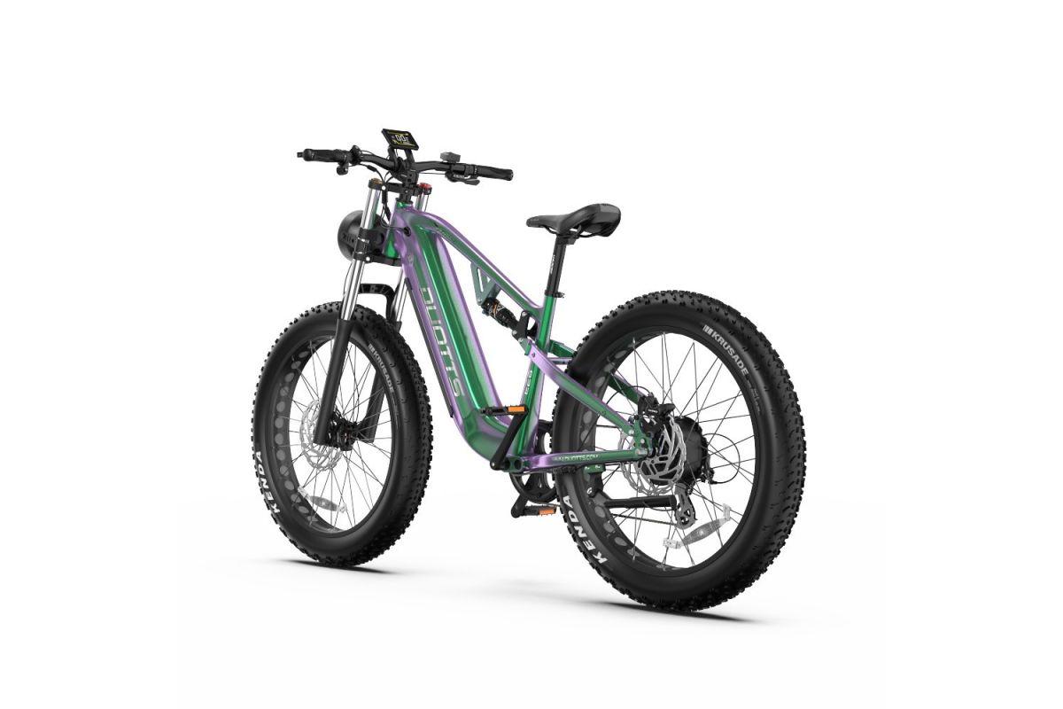 Vélo Electrique DUOTTS E26 Vert-Violet 26 pouces 55km/h 48V 20Ah 750W Double Moteur